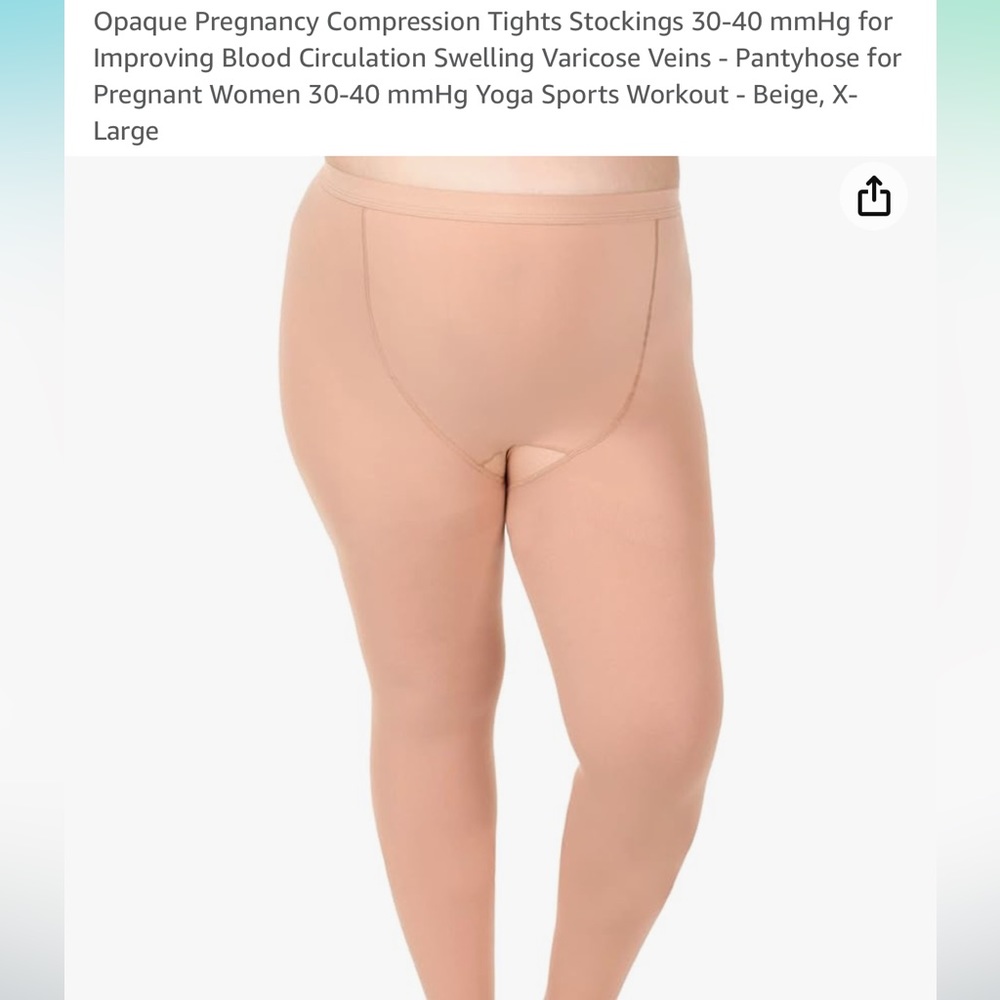 Maternity compression full length stockings size xl